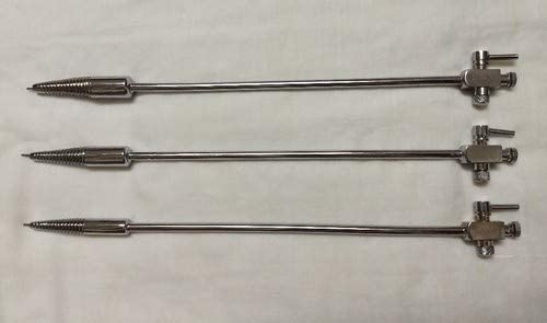 FORGESY HSG Cannula With Lock Set of 3 Pieces no. 1, 2 and 3 Stainless Steel
