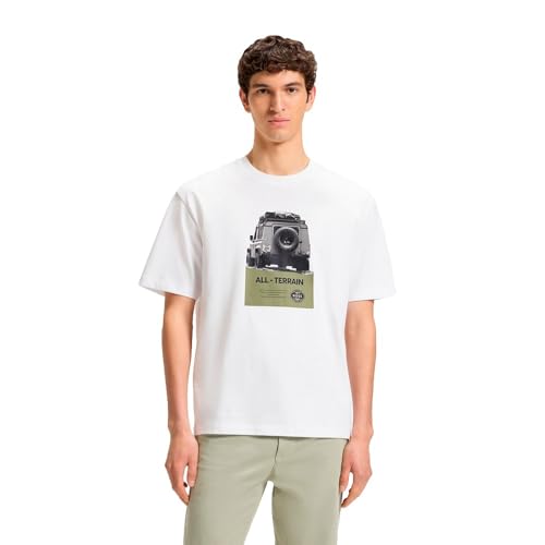 Boss Para Homem. 50546958 T-Shirt Wagon Branca (L), Branco, Casual, AlgodãO, Manga Curta