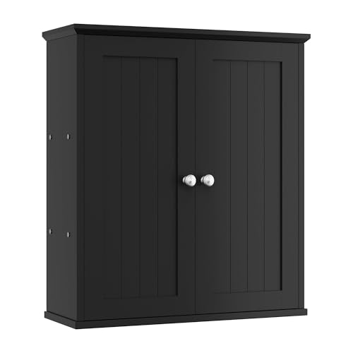 Shintenchi Bathroom Wall Medicine Cabinet Over The Toilet Storage Black