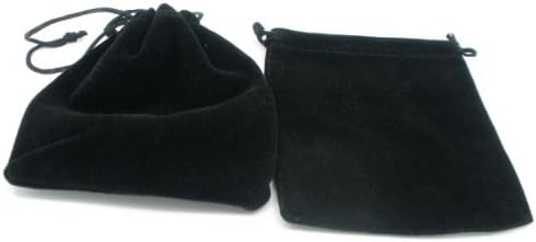 PepperLonely Brand 10PC Black Velvet Drawstring Pouches Jewelry Gift Bags 12x10cm (4-3/4 x 4 Inch)