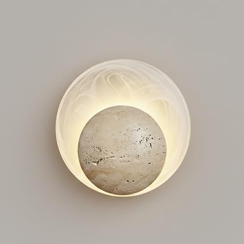 Aplique de pared circular de estilo nórdico moderno y LED integrado 2