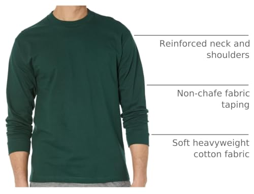 Image of Hanes Men's Beefy Long Sleeve Shirt, 1 or 2 Pack