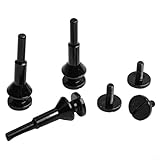 Set di 3 mandrini per smerigliatrici, in acciaio al carbonio, con albero da 3/8" e 1/4" per molatura, levigatura, lucidatura, colore nero