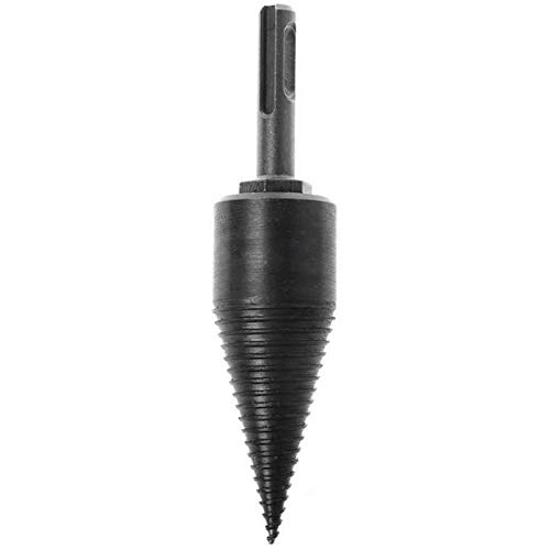 Cuasting Firewood Splitter Drill Bit Firewood Split Drill Bit Cracked Wood Cone SDS Shank for Hammer Drill 42mm