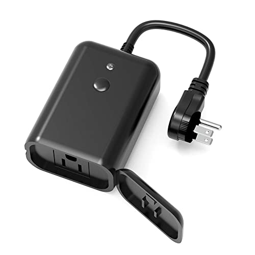 Sunthin Smart Outdoor Dimmer For String Lights, Wifi Smart Dimmer Plug Works With Alexa And Google Assistant, Ip44 Waterproof Outdoor Light Dimmer With Max Power 350W For Incandescent, 150W For Led #TOP23