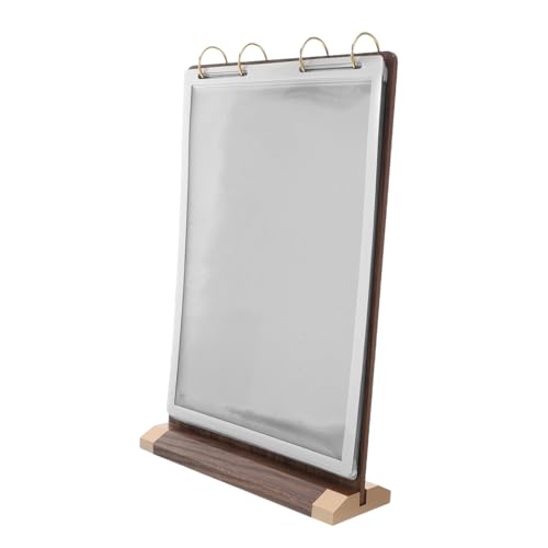 Support Menu Bois Noyer Double Face Présentation Tabletop Restaurant Café KOMBIUDA