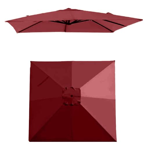 Tela de toldo para sombrilla de 3x3 metros recambio anti-UV lona cuadrada 8 varillas exterior 2