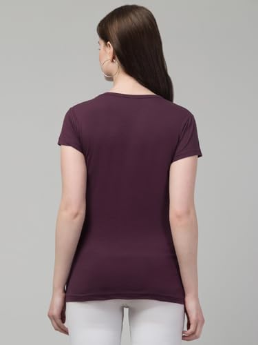 Image of Cotton Regular Fit Printed Half Sleeves T-Shirt for Women (Wonderful)