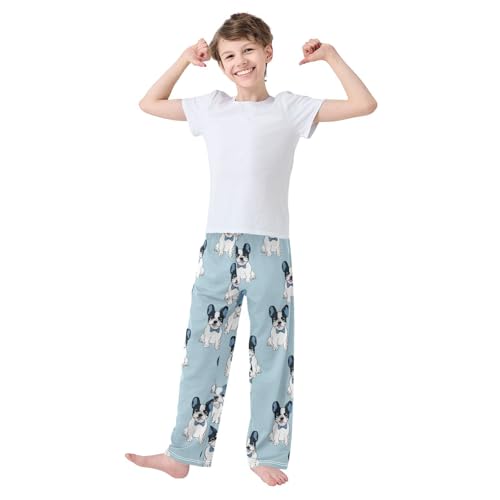 Pajama Bottoms, Pajamas Long Pant Cute French Bulldog Lounge Wear Casual Sleep Pants Soft Pjs Sleepwear3