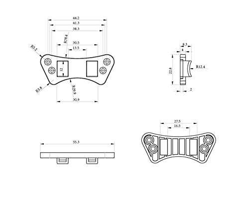 Runleader RL-HMB005 Mounting Bracket Dimensional Drawing