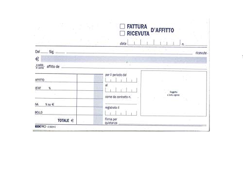 Carnets de reçus locaux Ediprò E5504C indispensables pour commerces et marchés