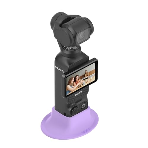 BRDRC Pocket 3 Stand Base Mount, Desktop Support Bracket Stable Non-Slip Support Expansion Adapter for DJI Osmo Pocket 3 Creator Combo Handle Accessories(Purple)