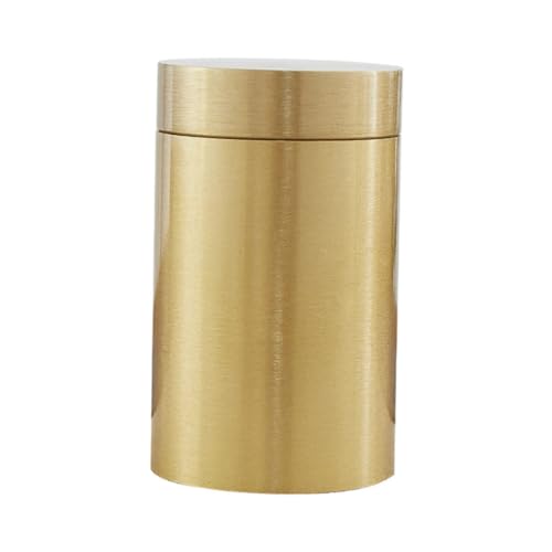 KICHOUSE 1Pc Elegant Brass Toothpick Holder Stylish Toothpick Box for Home Restaurant Practical Design with Screw Closure for Living Decor