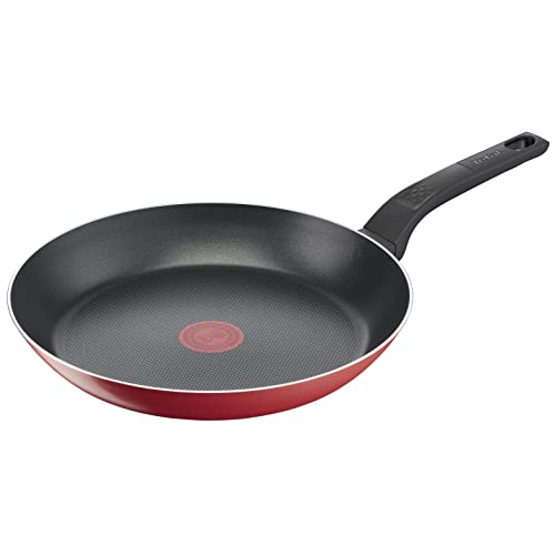 TEFAL Frypan 24 cm | Easy Clean | Aluminium | Non stick coating | Thermo signal heat indicator | Diffusion base | Healthy safe cookware | Made in France | Red | 2 Years Warranty | B5720453