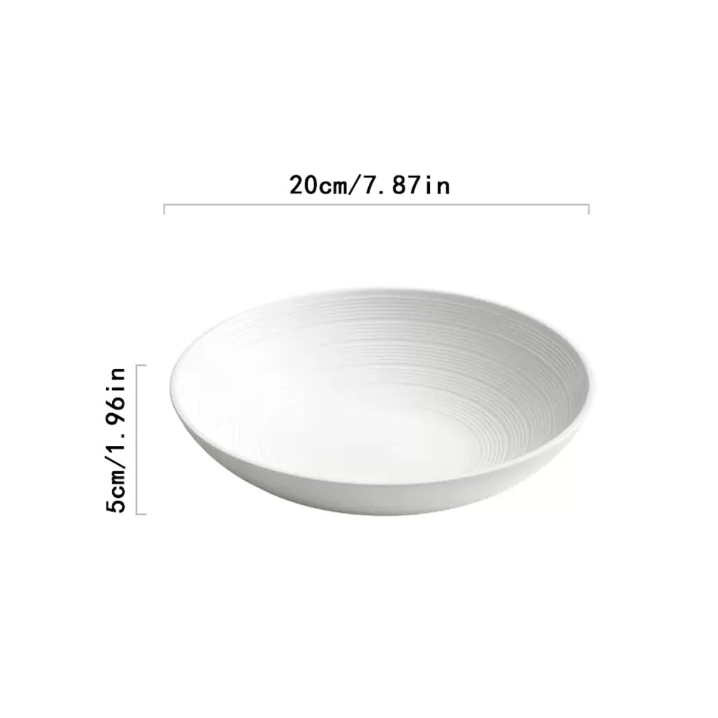 Miski kuchenne białe ceramiczne zastawa stołowa domowa salaterka duża miska do zupy i makaronu, jeden kolor S
