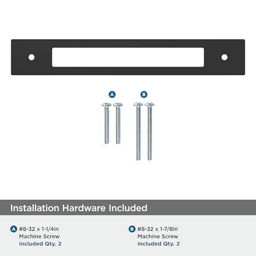 Image of Amerock Medora 6-5 /16 inch Matte Black Backplate