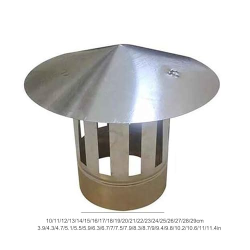 Cappa per camino in acciaio inox, copertura antipioggia conica per camino, design a prova di uccelli e antivento, facile installazione