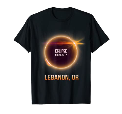 Líbano Oregon Total Solar Eclipse 2017 Camisa Camiseta