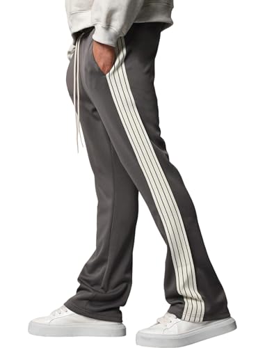 ZAFUL Men's Baggy Sweapants Y2k Pants Side Stripe Drawstring Wide