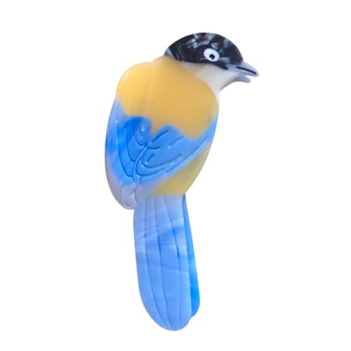 OMG Decor Blue Budgie Claw Clips,Cellulose Acetate Hair Clips,Big Clips for Women 0.16 kilograms
