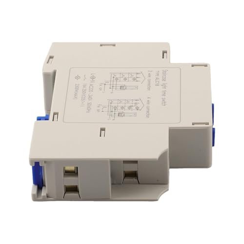 NiuLumea ALC18 - Interruptor de tiempo para pasillo, temporizador mecánico con retardo apagado y apagado para memoria, 16 A, 250 VCA, montaje en riel DIN, control de iluminación de 220-230 V CA