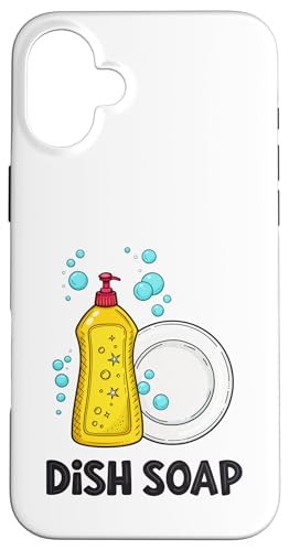 食器用洗剤と泡が特徴の楽しいデザイン スマホケース iPhone 16 Plus 用