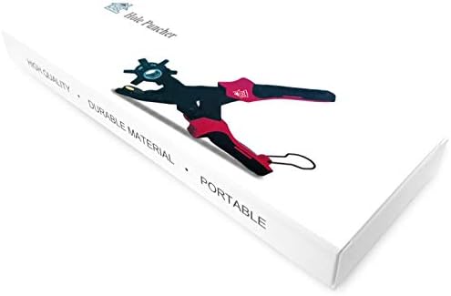 DSL 10'' Belt Hole Puncher Power Assist Heavy Duty Revolving Eyelet Punch Pliers with Spare Accessories, Punching and Maintenance Tools