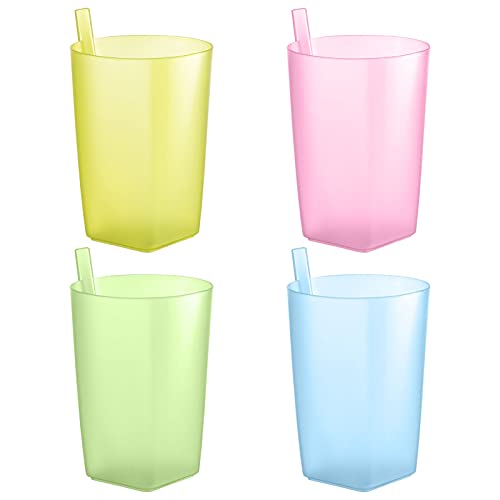 Healifty Gobelets anti-fuite avec pailles de couleurs assorties - en plastique - pour tout-petits et enfants Cover