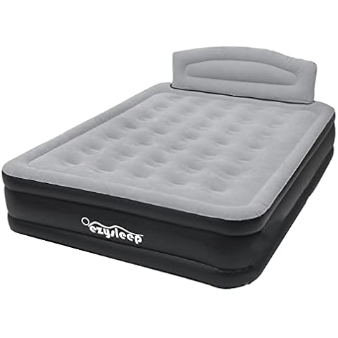 Ezysleep Luxury Inflatable Bed With Headboard , Easy To Inflate / Deflate With Built In Pump , Folds Away Into Bag When Not In Use , Double: 196 x 145 cm Cover