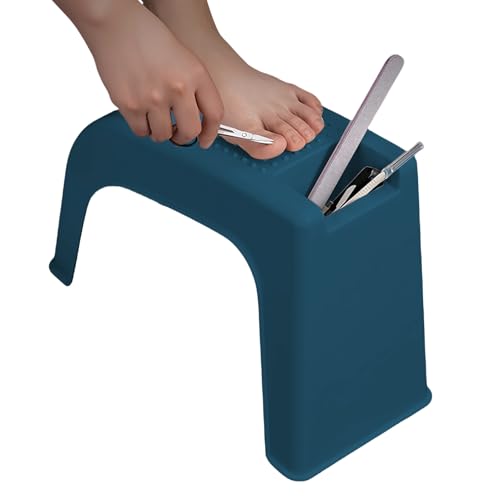 Estación de pedicura, silla de pedicura de spa, soporte de manicura antideslizante, taburete ergonómico para pies, masaje, aseo en casa, salón, baño, uso diario de viaje, cómodo para hombres y mujeres