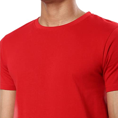 Image of Bewakoof Men's 100% Cotton Solid Regular Fit Half Sleeve Round Neck T-Shirt | Tshirt for Men Cotton| Casual Wear | Street Wear