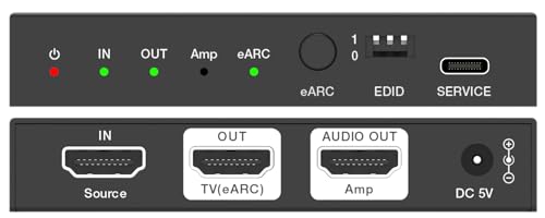 DVDO 8K HDMI 2.1 Audio Extractor with eARC for AV Receivers | Video Resolutions up to 8K@60Hz 4:2:0 12bit, 4K@120Hz 4:4:4 12bit | EDID Management & CEC Control | HDR image 5