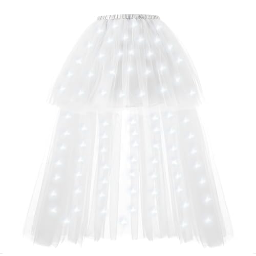 Hifot Falda Tutú para Mujer con Luz LED,Tutu Ballet Mujer Adulto