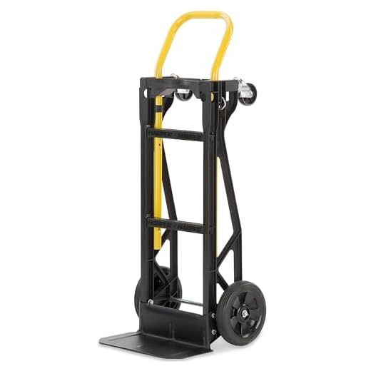 Harper Trucks Lightweight 400 lb Capacity Glass Filled Nylon Plastic Convertible Hand Truck and Dolly