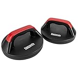 KOMODO Rotating Press Up Bars Push Ups Handles Grips (Red)