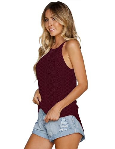 Image of LouKeith Womens Tank Tops Casual Flowy Printed Vest Shirts Sleeveless Cotton Soft Summer Tees Blouses