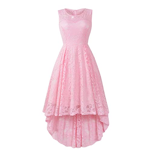 Vestido Midi sin Mangas de Encaje para Mujer Vestido de Fiesta de Noche de cóctel para Mujer Vestidos Boda Novia