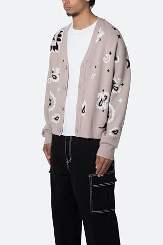 mnml Men's Paisley Cardigan Sweater4