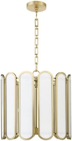 Love Nest Quorum 824-4-80 Belleview - 4 Light Pendant-18.75 Inches Tall and 19.5 Inches Wide, Finish Color: Aged Brass