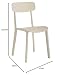 Tuoni Chapeau Conjunto de sillas, Polipropileno, Arena, 39x43x83.5 cm, 4 Unidades