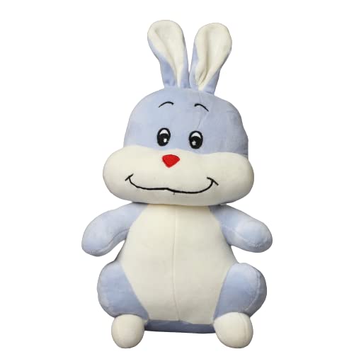Fun Zoo Stuffed Cute Bunny Soft Animal Toy Blue Color, Sitting Rabbit,size-26cm