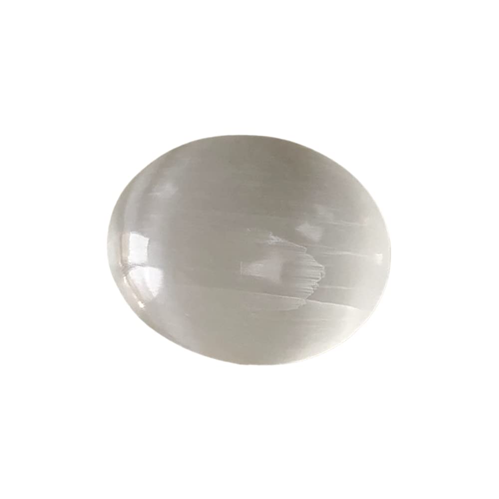 VIE Chakra Palm Stone, Oval, Selenite, 6cm