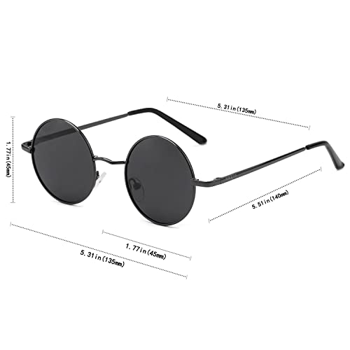 Image of Vintage Small Round Polarized Hippie Sunglasses for Men Women Circle Sun Glasses NP1002