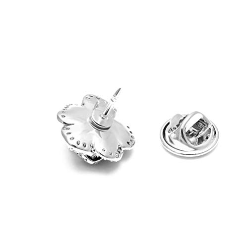 Image of Elegant Crystal Blooming Rose Flower Brooch Lapel Pin Breastpin for Women Birdal Cardigan Hat Scarf Suit Sweater Floral Pins