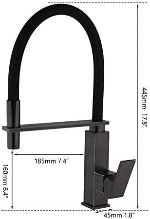 Mitigeur d'évier haut de gamme au design moderne noir mat pivotant