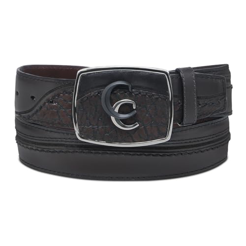 CUADRA | Cowboy Belt for Men in Genuine Bull Neck Leather CV510TC Brown