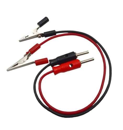 Male Banana Connector To Crocodile Clip Cable Code 4mm (Banana Plug to Crocodile Alligator Clip Test Lead Wire Cable Set 14AWG 90cm / 3 feet / 36 inches for Multimeter Oscilloscope) (Pack of 1)