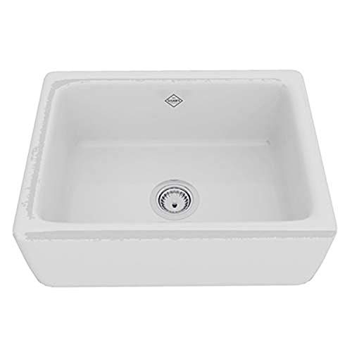 Rohl RC2418WH FIRECLAY KITCHEN SINKS, 24-Inch by 18-Inch by 10-Inch, White
