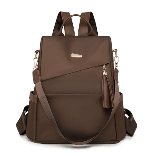 YIXANNX Sac à convertible pour ordinateur portable et sacoche. format, idéal pour l'université, le travail, marron foncé