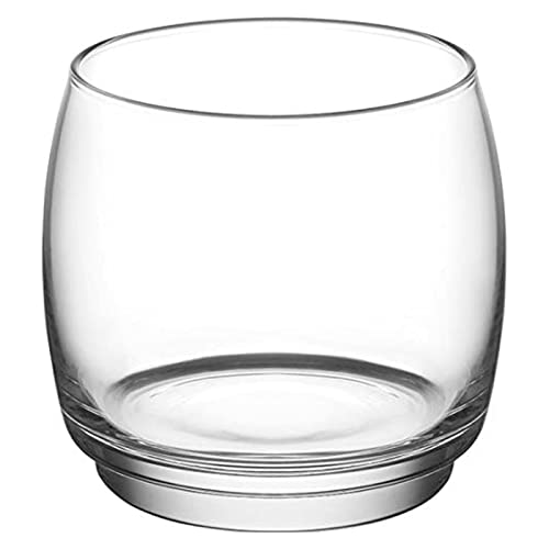 Acan Tradineur - Set de 6 vasos de cristal con base gruesa, modelo Lune, resistentes, aptos para lavavajillas, servir whisky, licores, refrescos (325 ml, 8 x 7,5 cm)